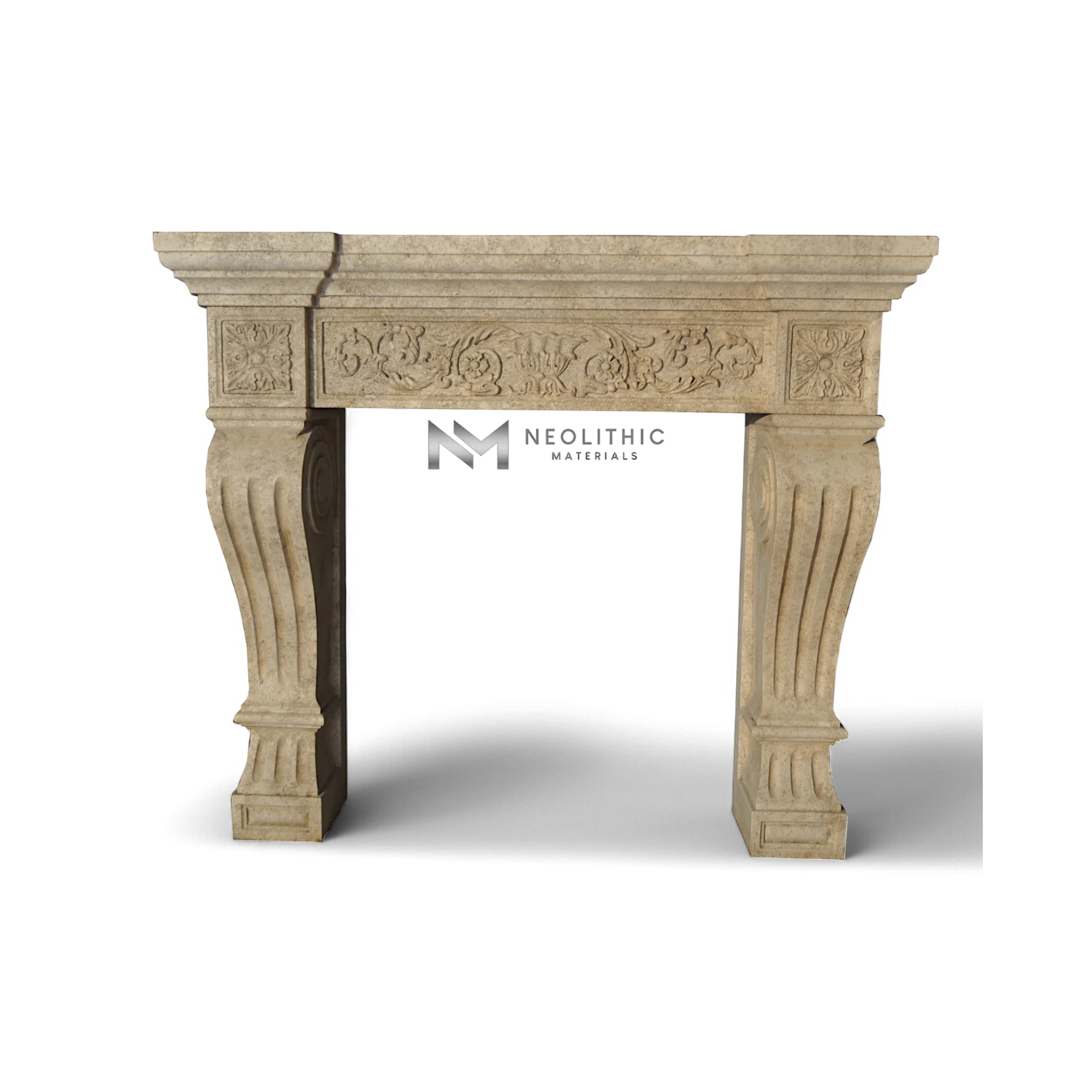 Limestone Fireplace Mantel